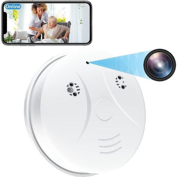 Hidden Camera Smoke Detector WiFi Spy Camera Hidden Cameras with Video HD 1080P - Picture 1 of 7